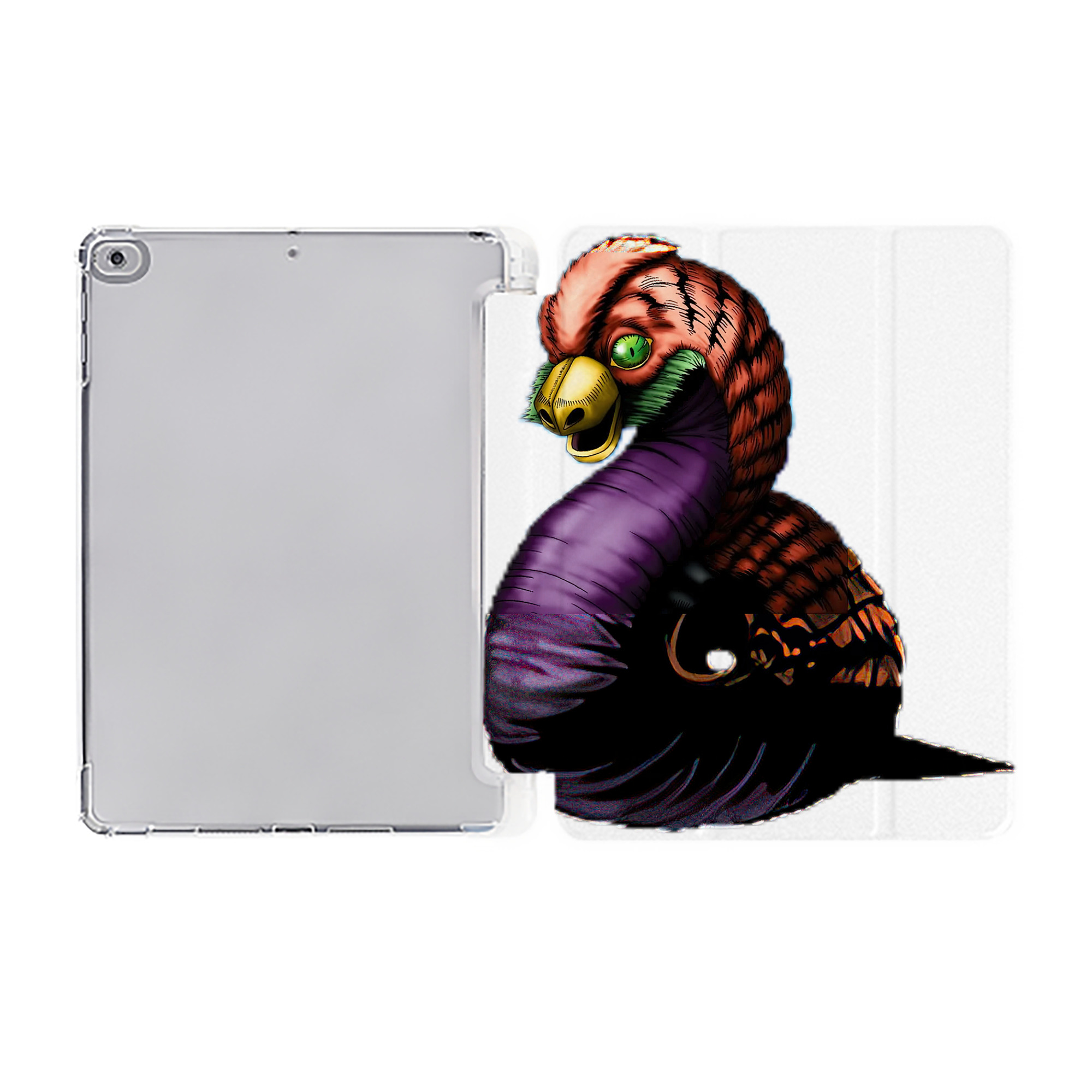 （画像用） 遊☆戯☆王 Yu-Gi-Oh! IPad ケース ペン収納付き 三つ折りスタンド PUレザー×シリコン 対応機種9.5/10.5/10.9インチ